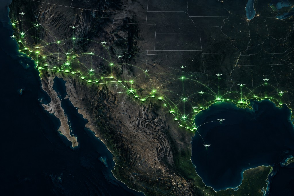 Distributed autonomous infrastructure network across operational corridors